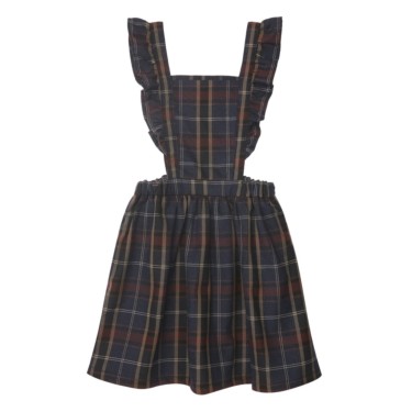 Checkered pinafore dress