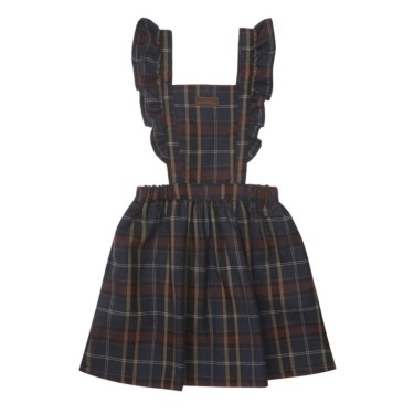 Checkered pinafore dress 1