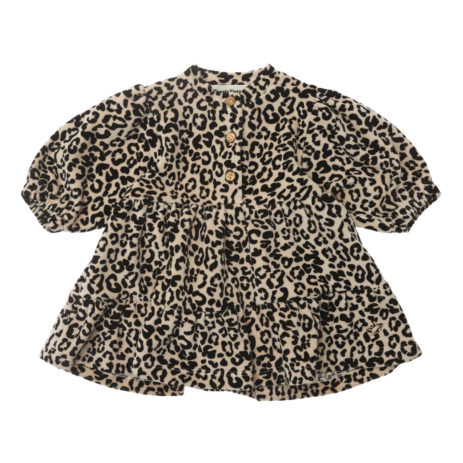 Baby animal print velvet dress