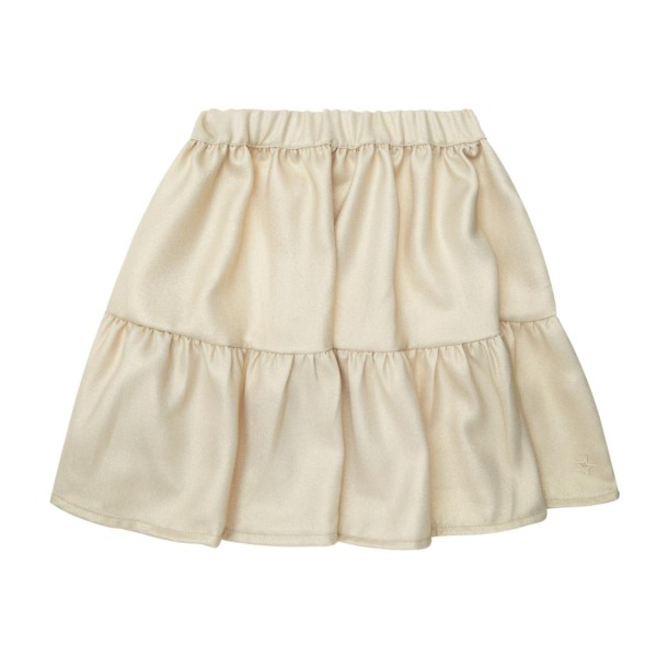 Gold voluminous mini skirt