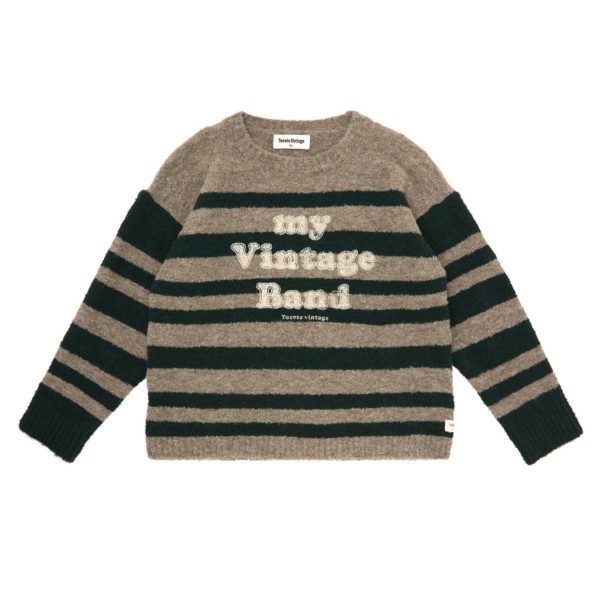 Striped band print sweater