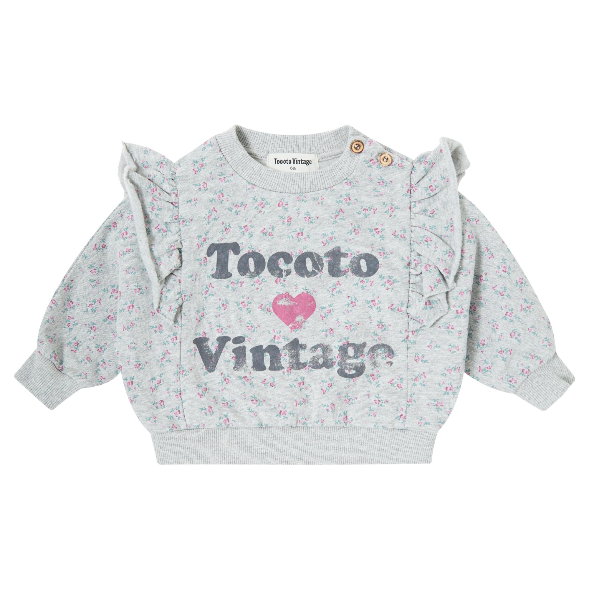 BABY-KID SWEATSHIRT FLOWERS PRINT