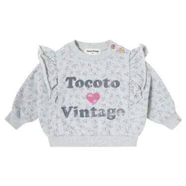 BABY-KID SWEATSHIRT FLOWERS PRINT