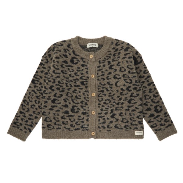 Animal print knitted jacket