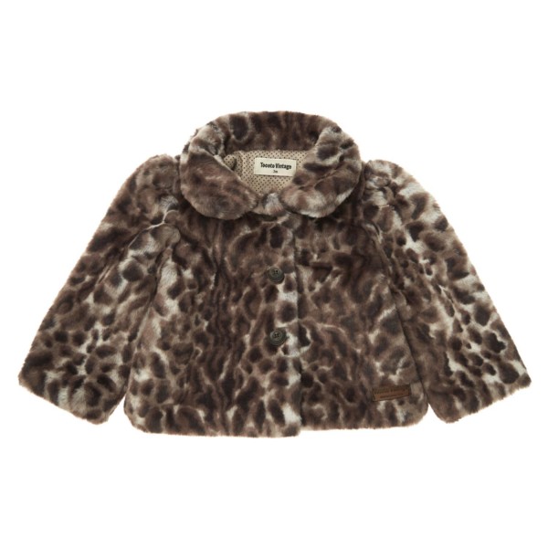 Baby animal print fur coat 
