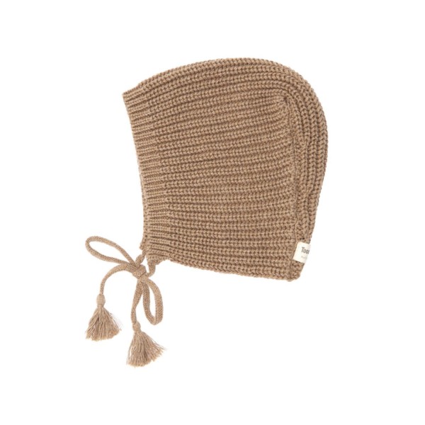 Cotton tricot knit bonnet