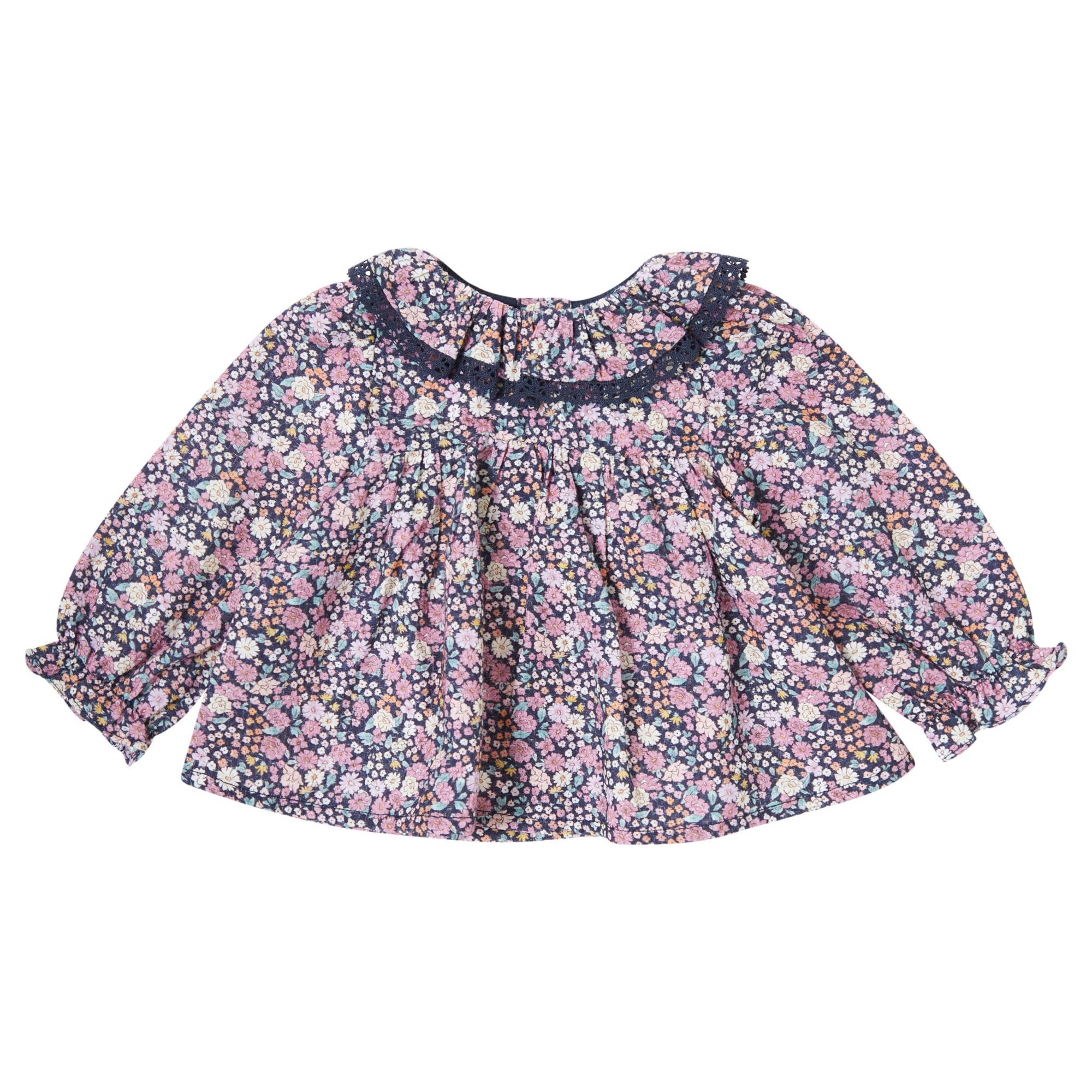 tocoto vintage BLUSA BEBE ESTAMPADO FLORES NAVY Envío gratis Bebé