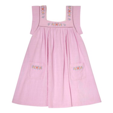VESTIDO BORDADO FLORES BOLSILLOS 4