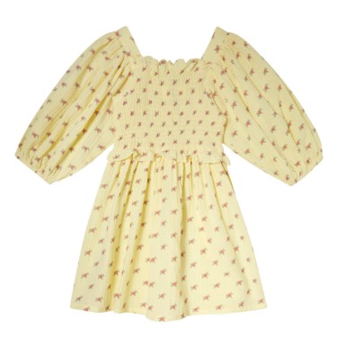 VESTIDO MANGA GLOBO NIDO DE ABEJA 2