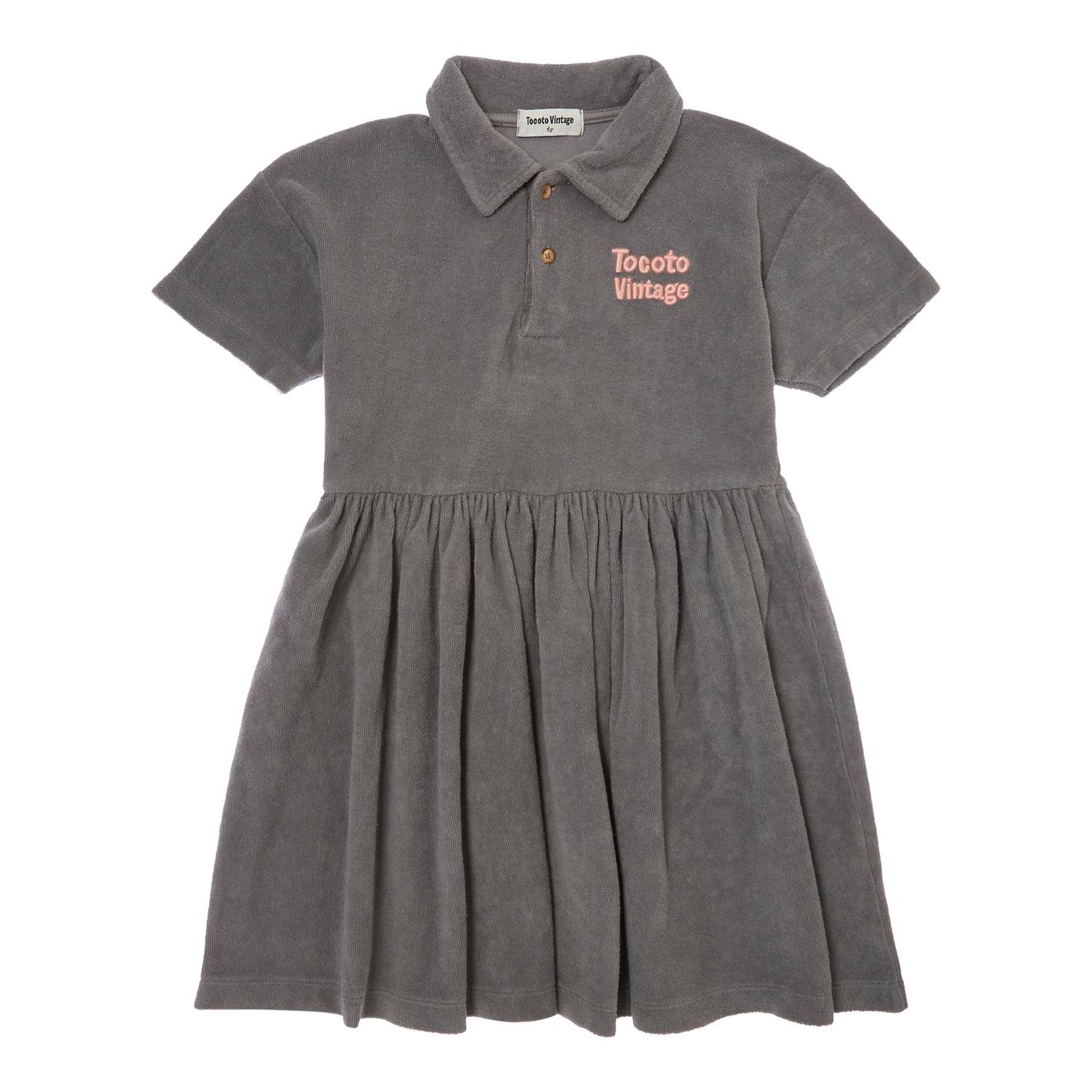 SHORT SLEEVE PLAIN TERRY DRESS 4