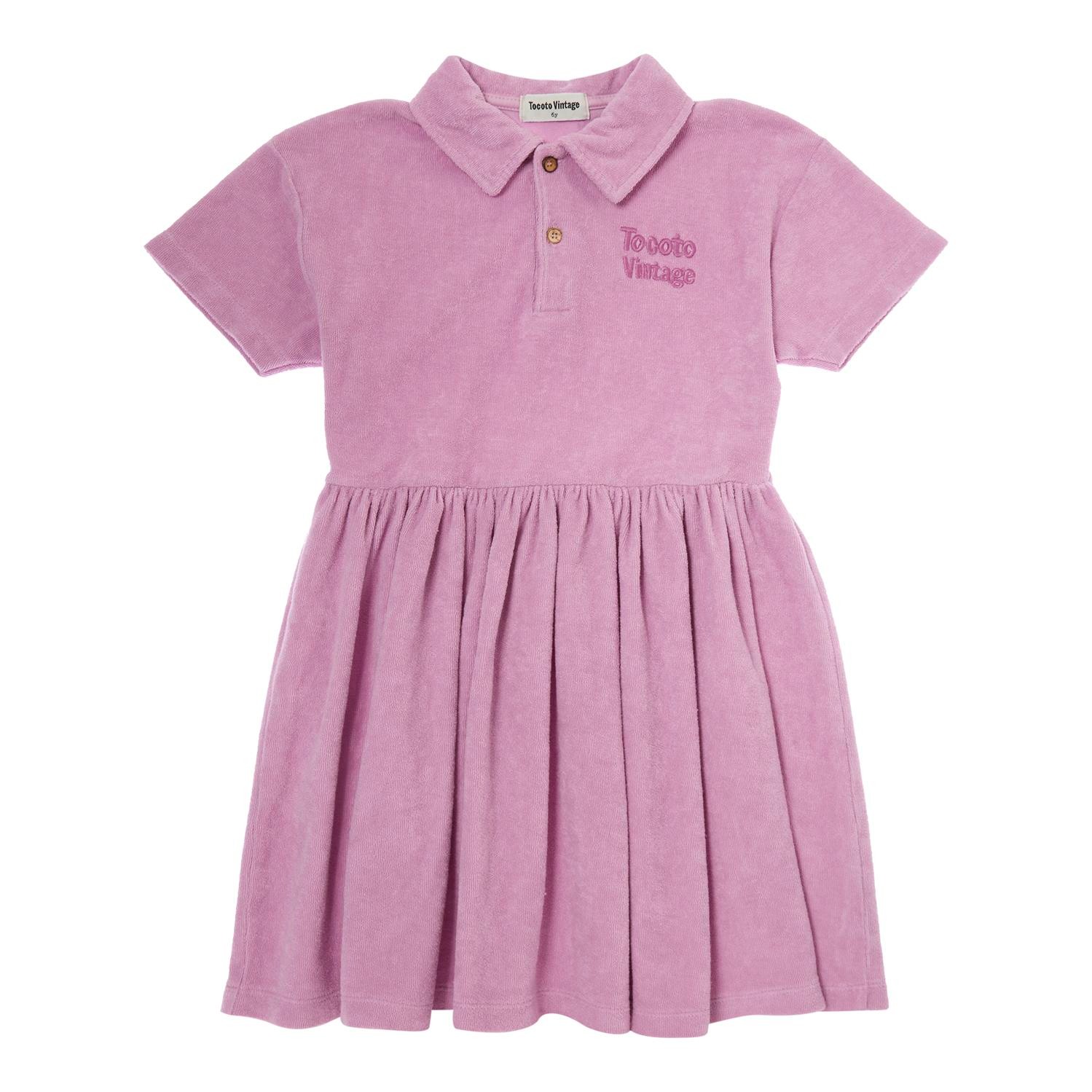 SHORT SLEEVE PLAIN TERRY DRESS 2
