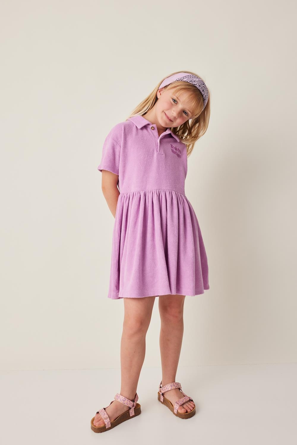 SHORT SLEEVE PLAIN TERRY DRESS