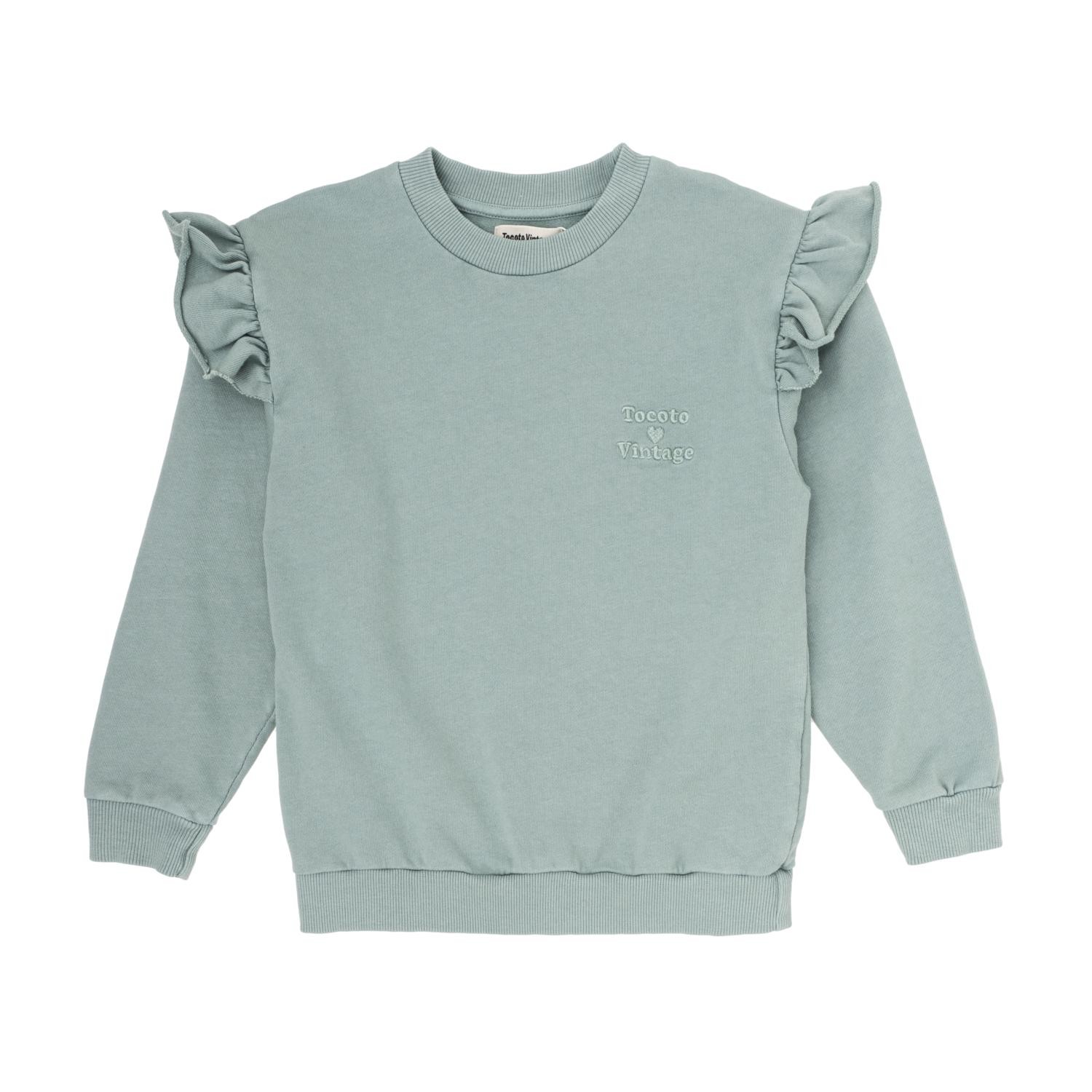 SWEATSHIRT WITH RUFFLES & EMBROIDERY