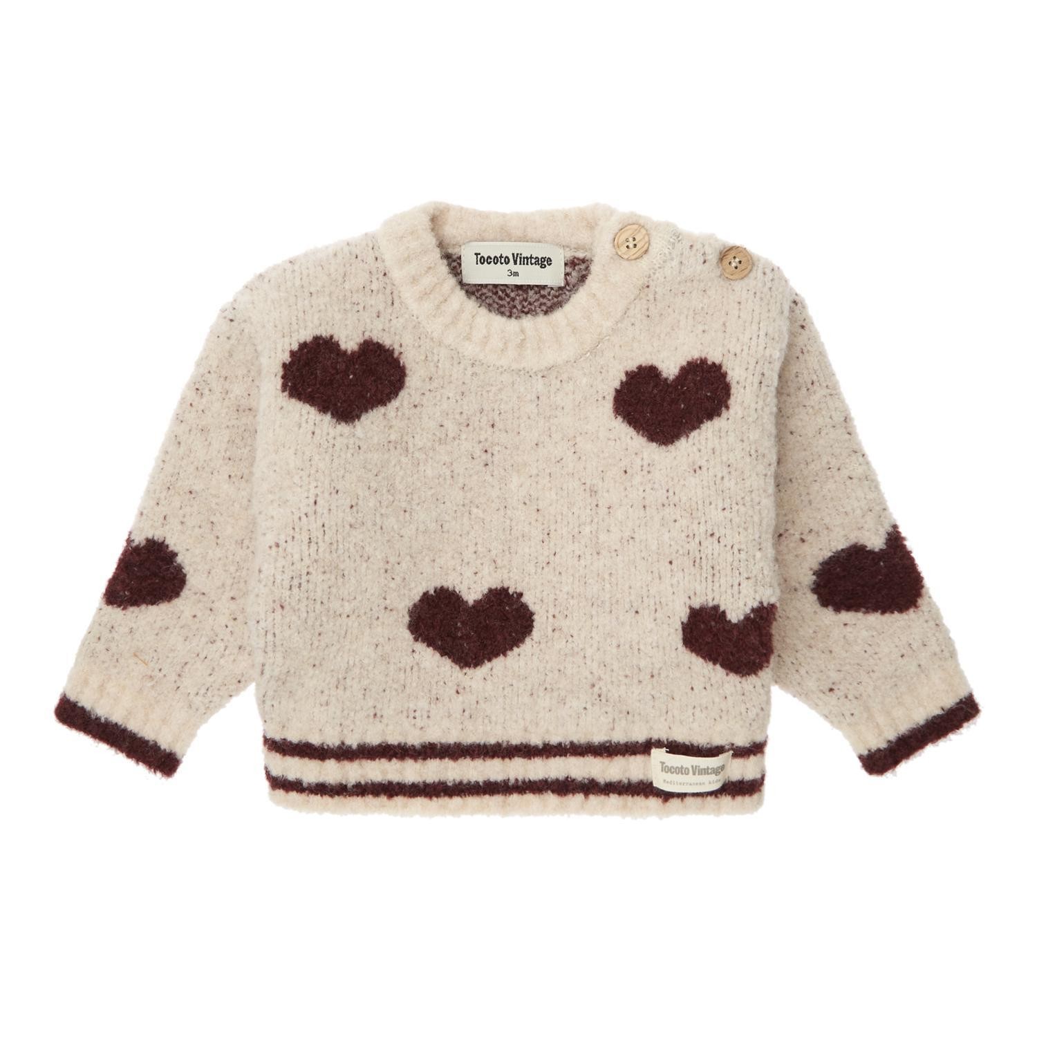 Baby heart sweater