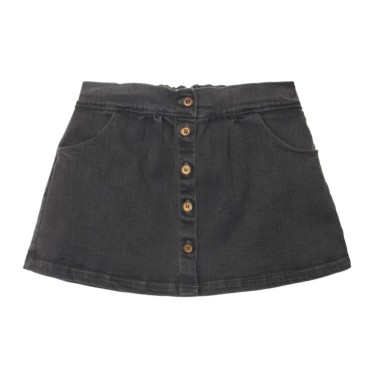 Black denim skirt