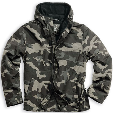 Black Windbreaker by Surplus Raw Vintage Full Zip Jacket Water Resistant New