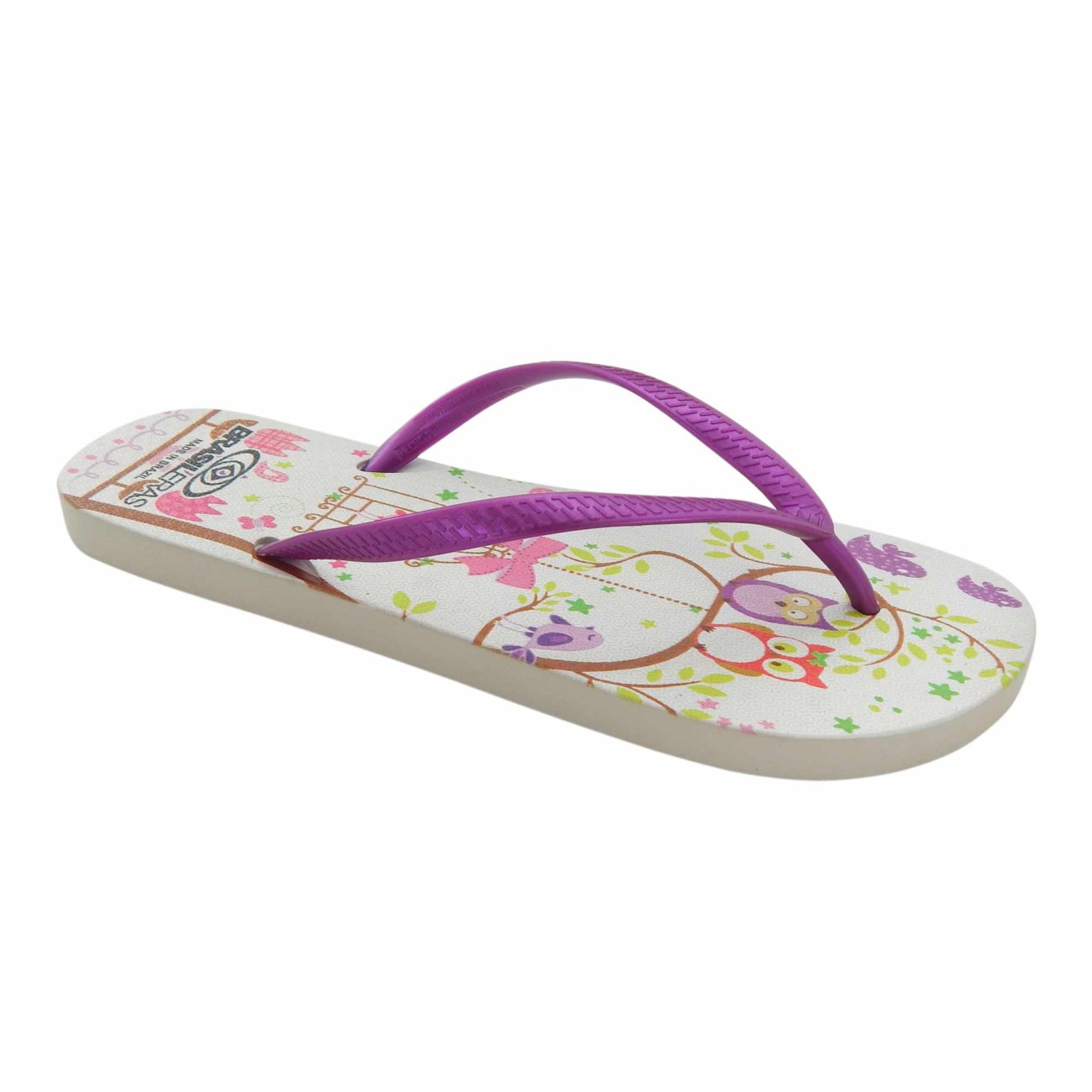 Beach flip-flops BRASILERAS,Printed Owl ,Made in Brazil 3