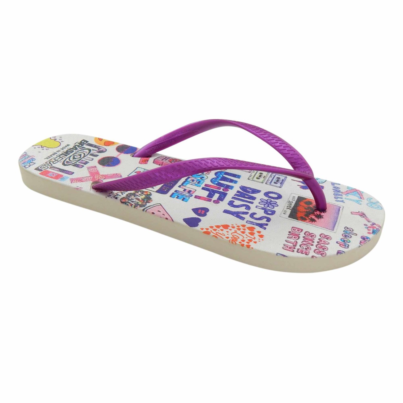 Printed Socialflop Lila 3
