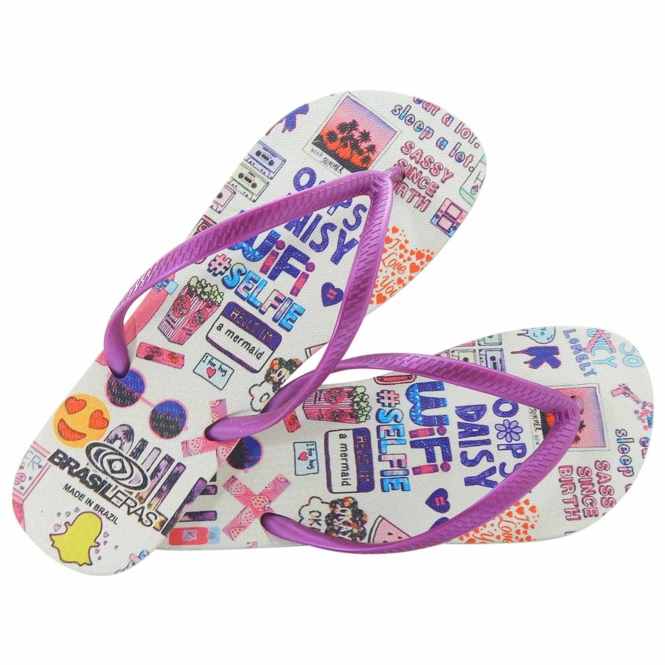 Printed Socialflop Lila 1