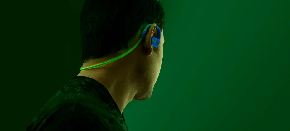 auriculares deportivos con luces led para running