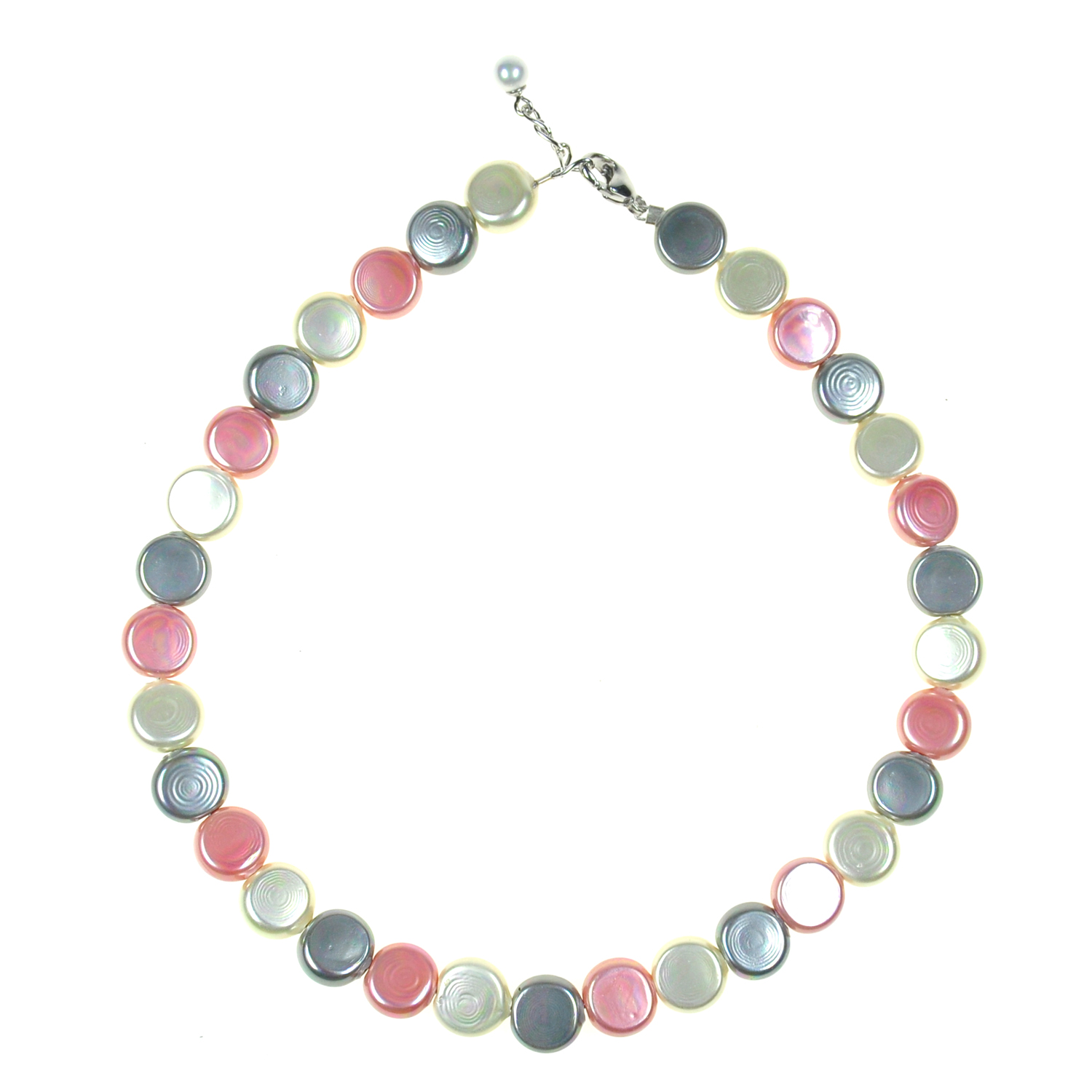 Rondelle pearl choker necklace