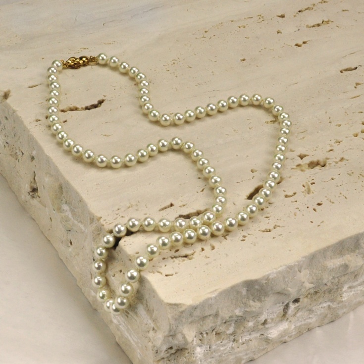 Collar clásico de Perlas de 6 mm.