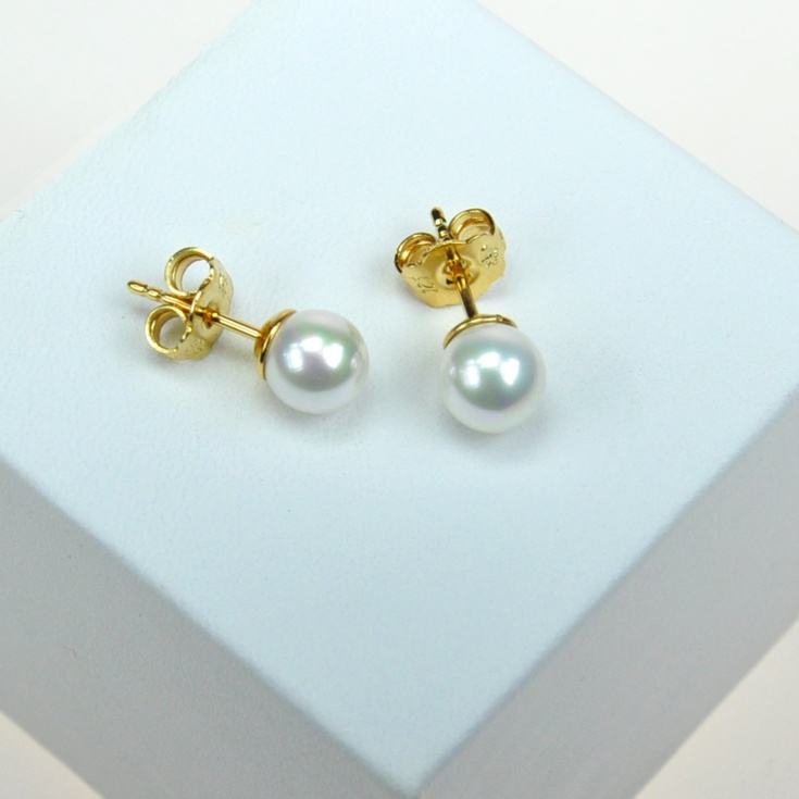 Pendientes clásicos con perlas de 7 mm. Elíga el color!