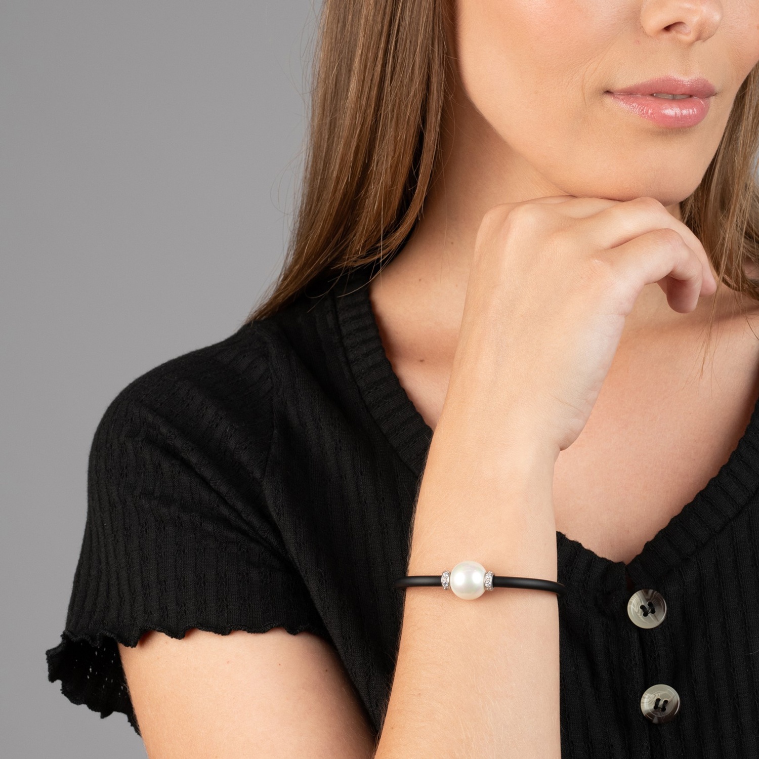 Armband mit Perle in Weiss 2
