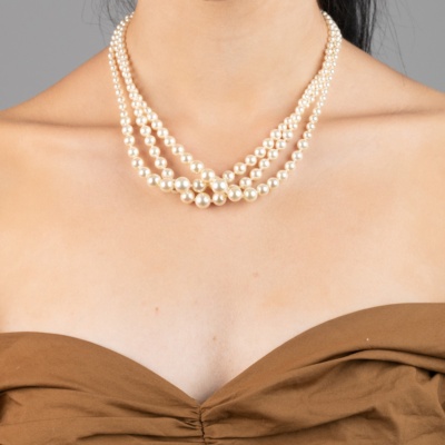 Classic Necklace in 3 rows 2
