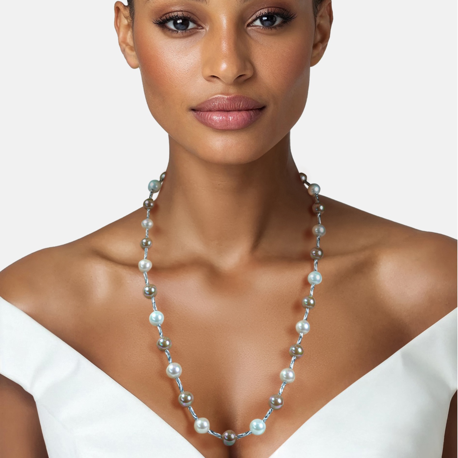 Sterling Silver pearl necklace 3