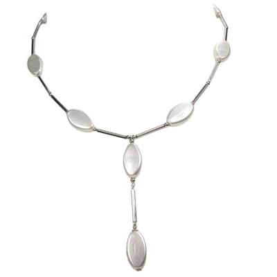 Oval shaped Pearl necklace 1