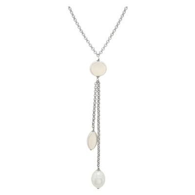 Pear lnecklace with pearls in defferent shapes 1