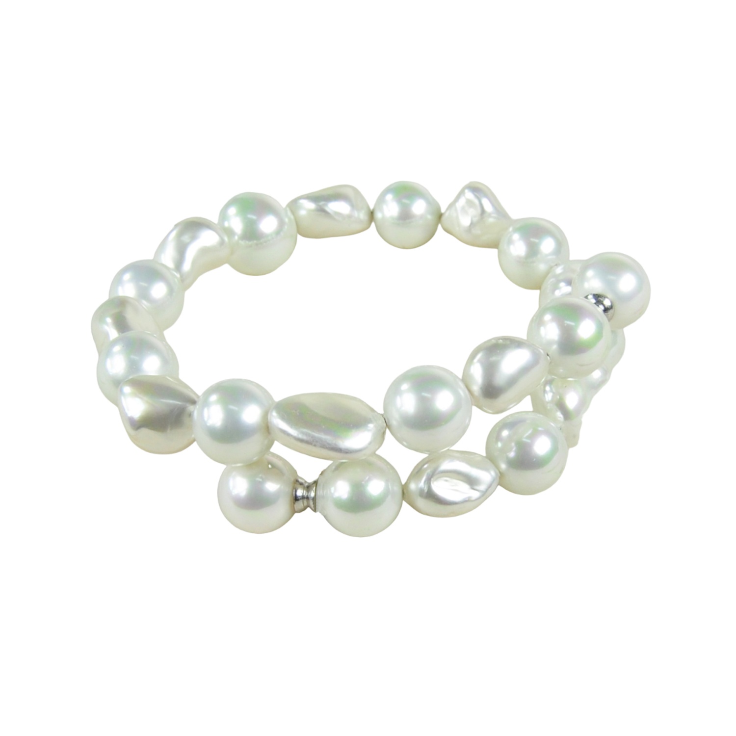 Brazalete de perlas adaptable a medidas estándar de entre 17 y 23cm