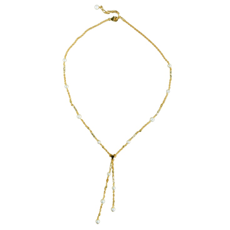 Goldplated Y-shaped necklace