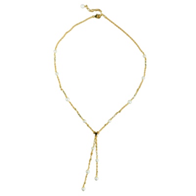 Goldplated Y-shaped necklace