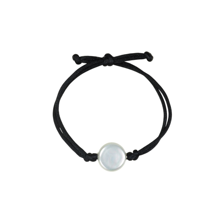 Pulsera Cordón con Perla blanca