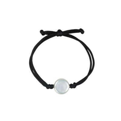 Pulsera Cordón con Perla blanca