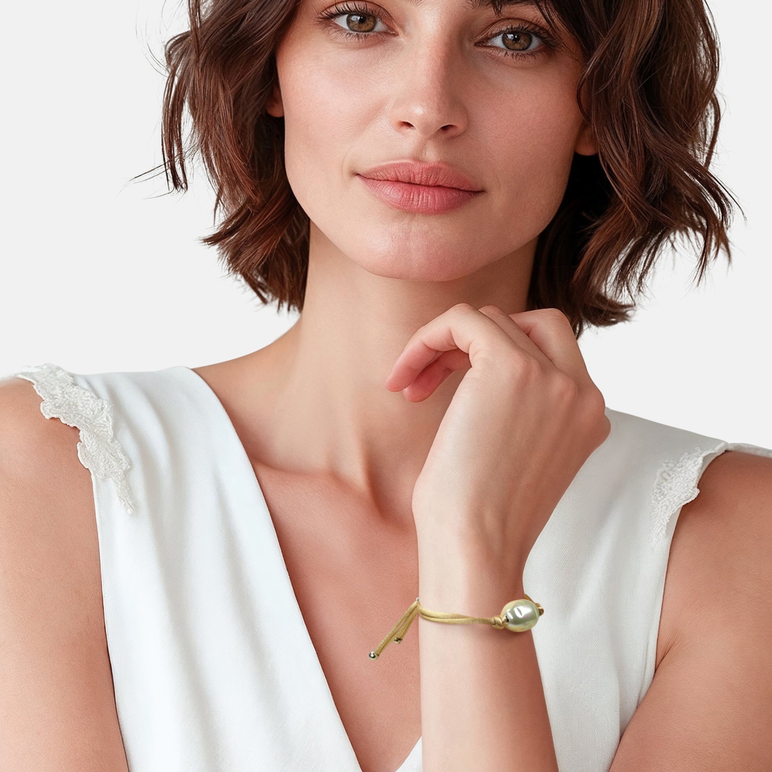 Kordelarmband mit Barockperle 2
