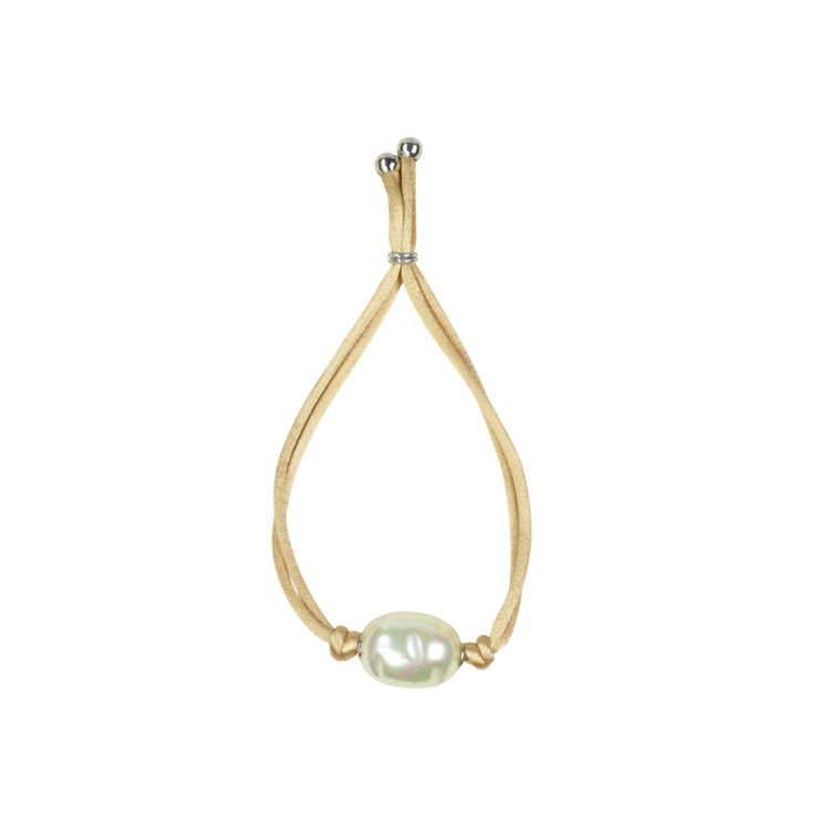 Kordelarmband mit Barockperle
