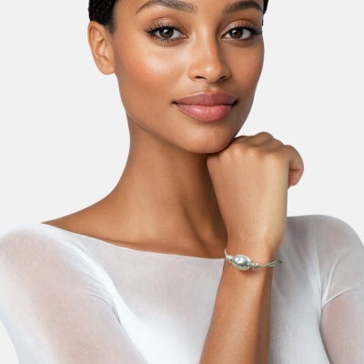Kordelarmband mit Barockperle 2