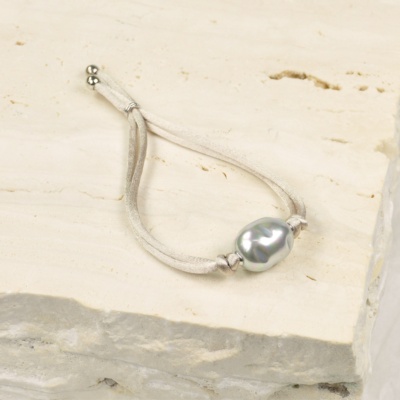 Kordelarmband mit Barockperle 1