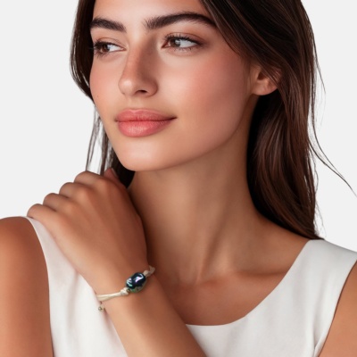 Pulsera Cordón con Perla barroca 2