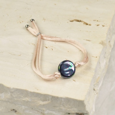 Pulsera Cordón con Perla blanca 1