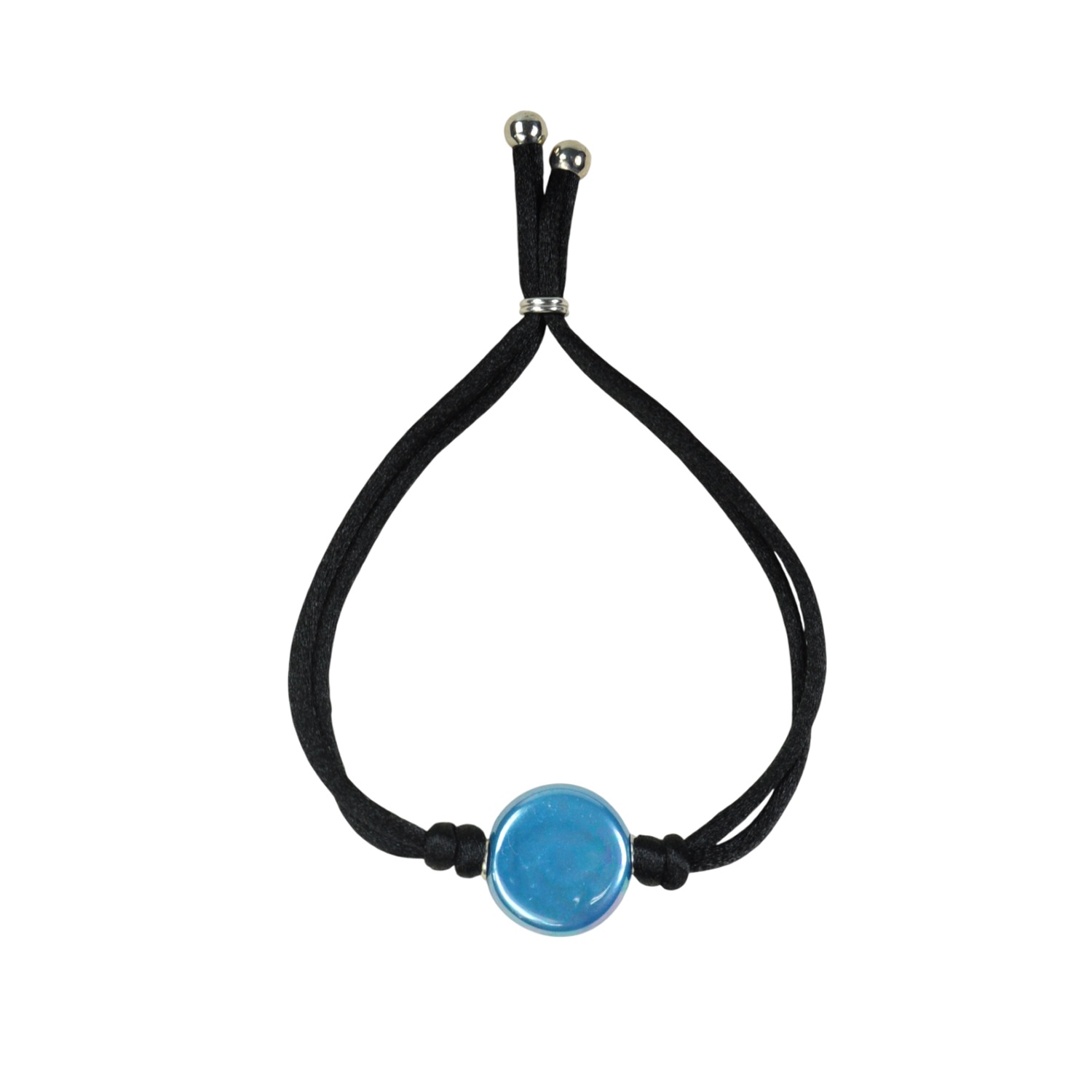 Kordelarmband mit weißer Perle