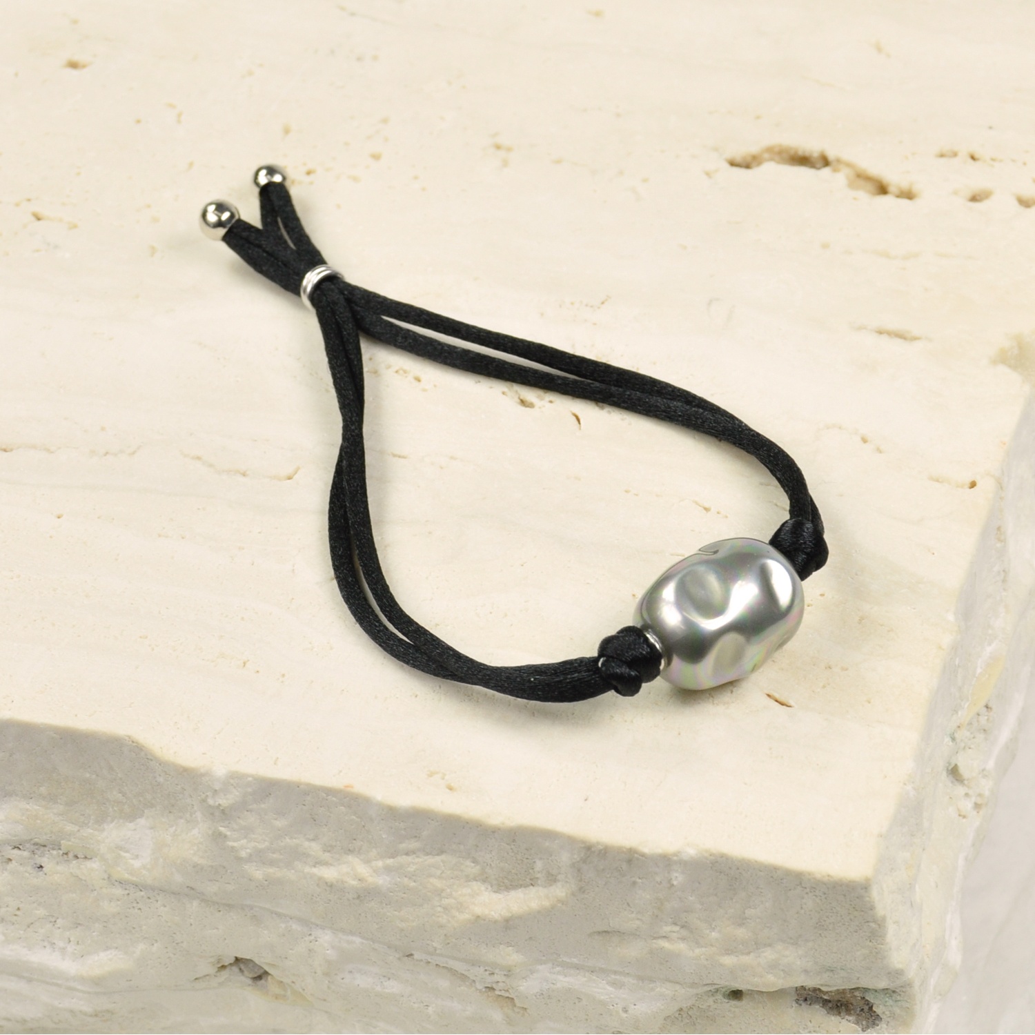 Pulsera Cordón con Perla barroca 1