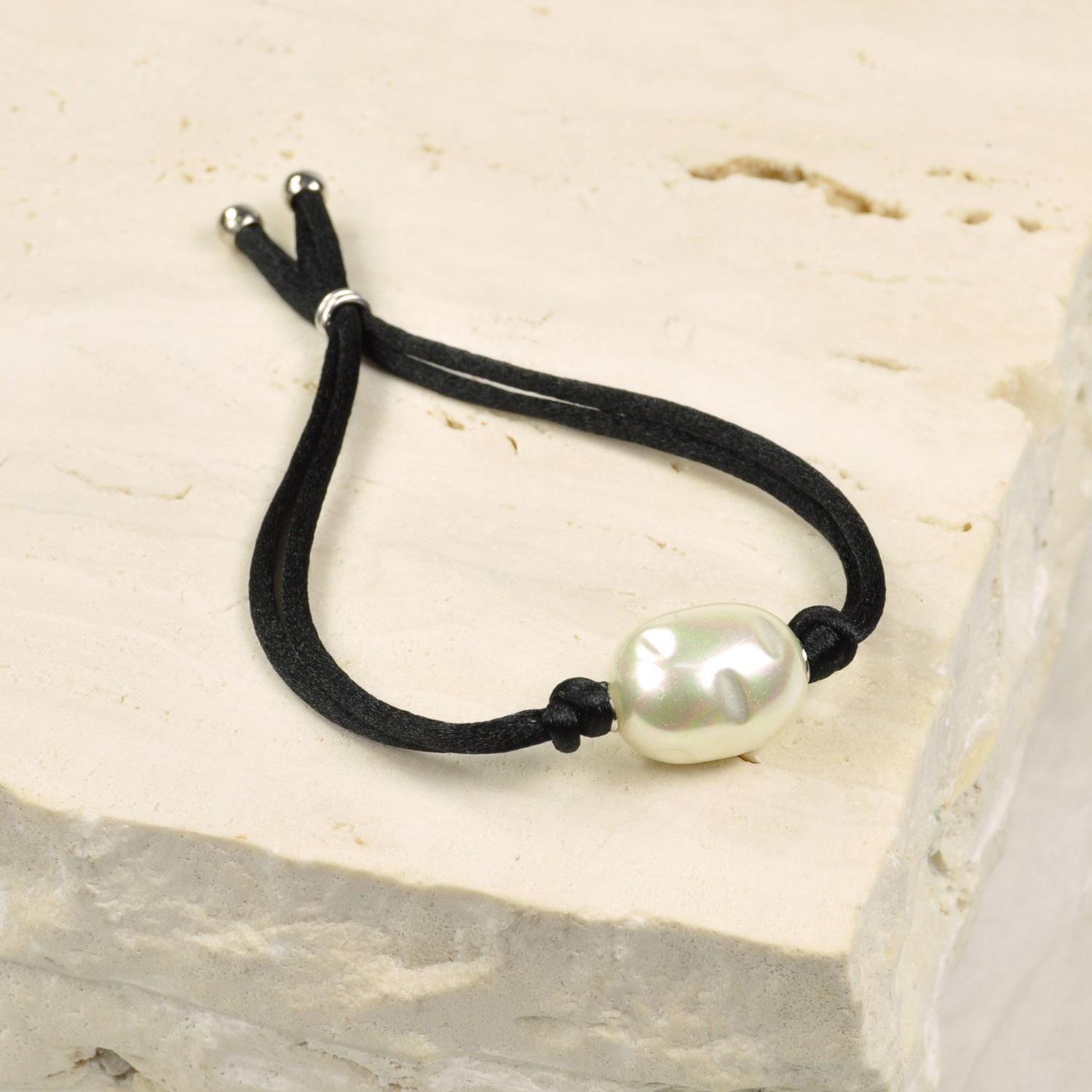 Pulsera Cordón con Perla barroca 1