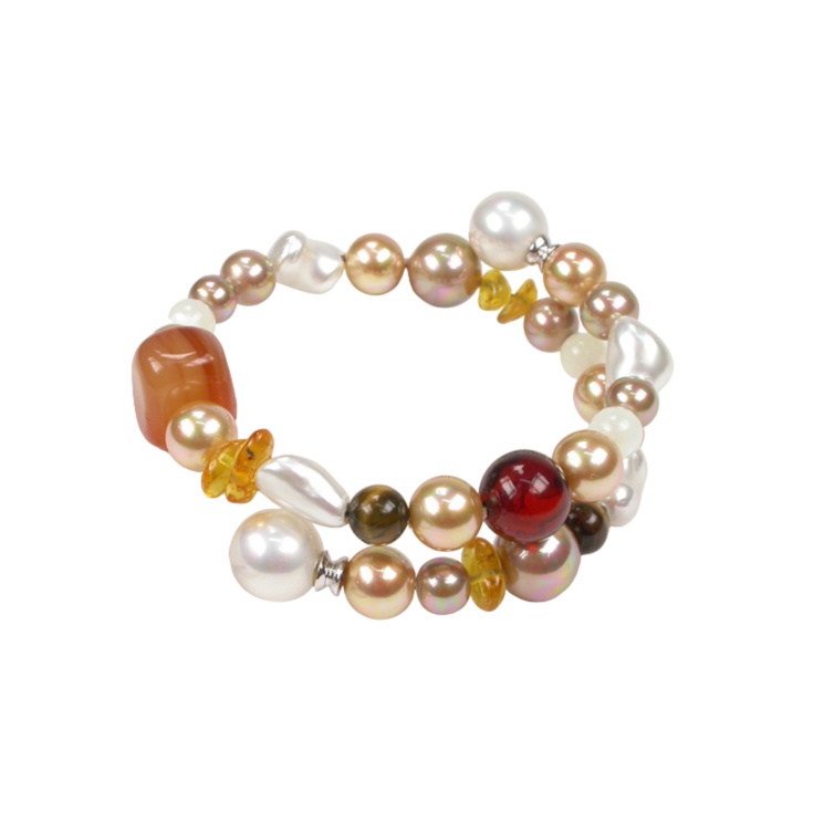 Pearl and stones bracelet