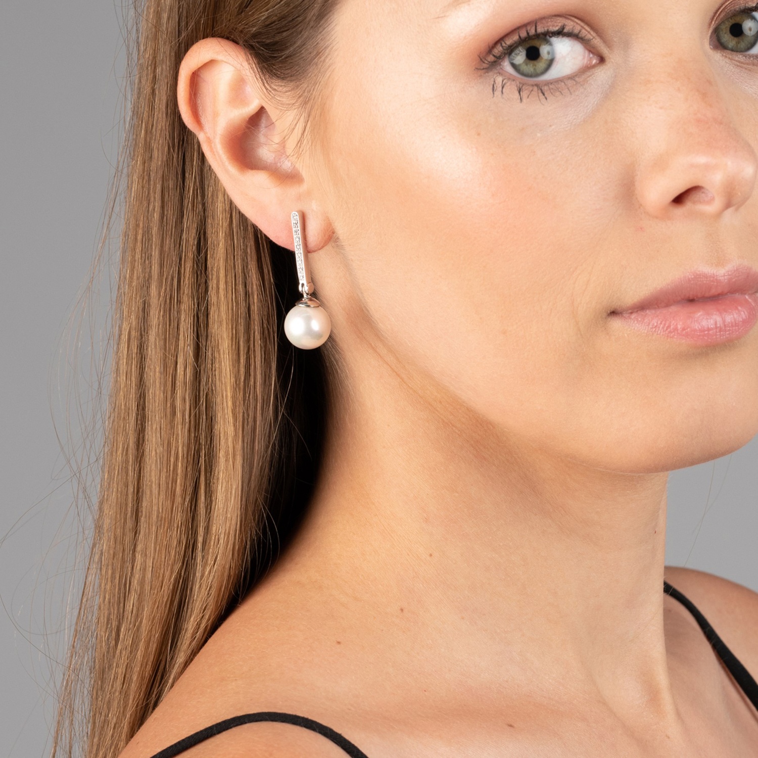 Sterling Silver pearls earrings 1