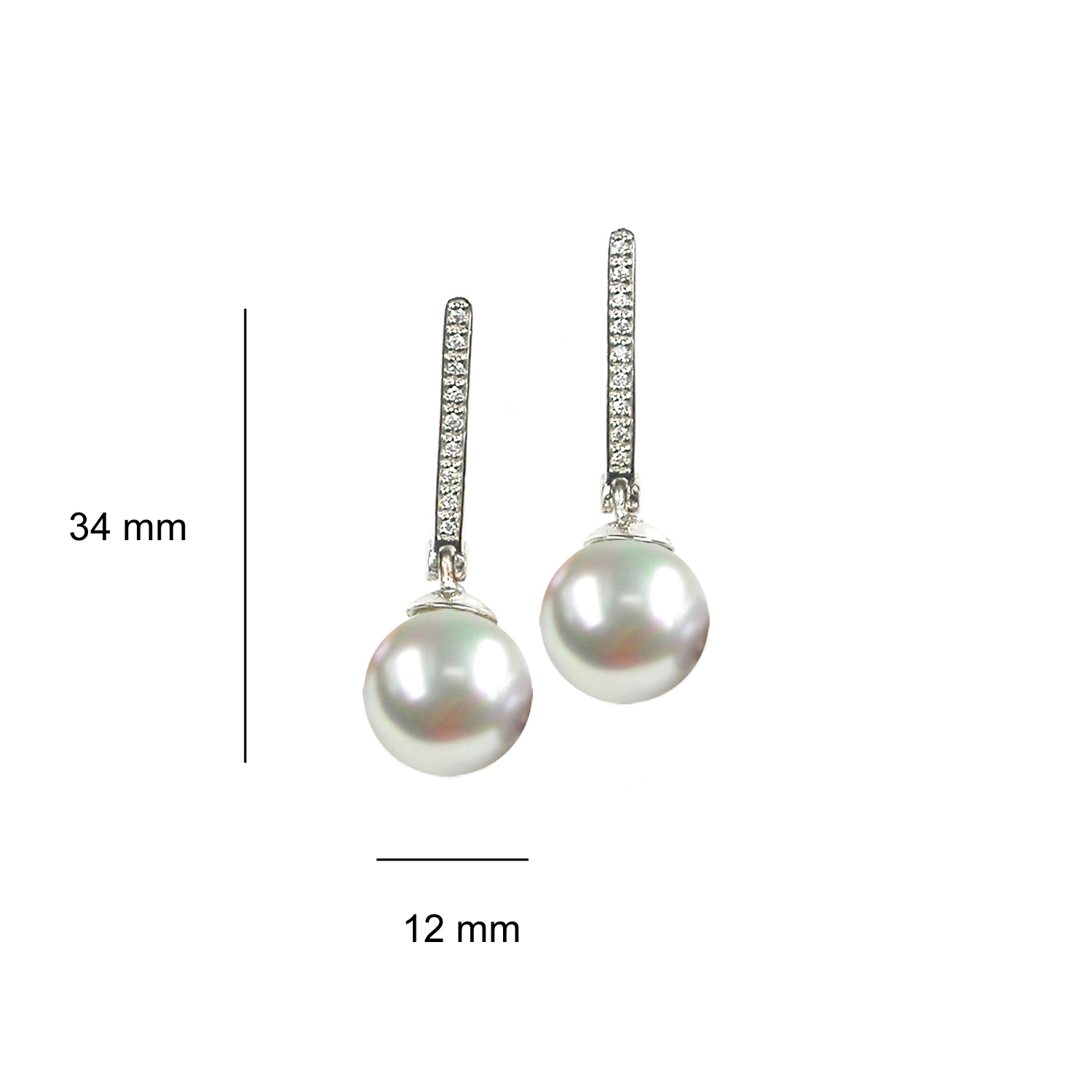 Sterling Silver pearls earrings 3