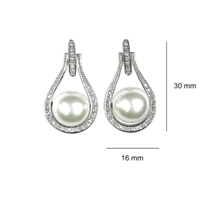 Silver Pearls Earrings 3